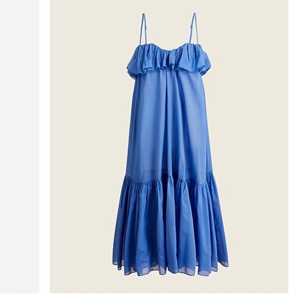 J.Crew Spaghetti strap ruffle dress